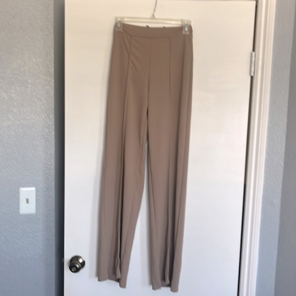 Camel color work trousers. Runs long. Size small, new with tags, never worn.
